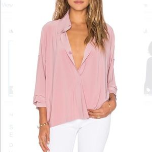 Norma Kamali Box Shirt in Pink
